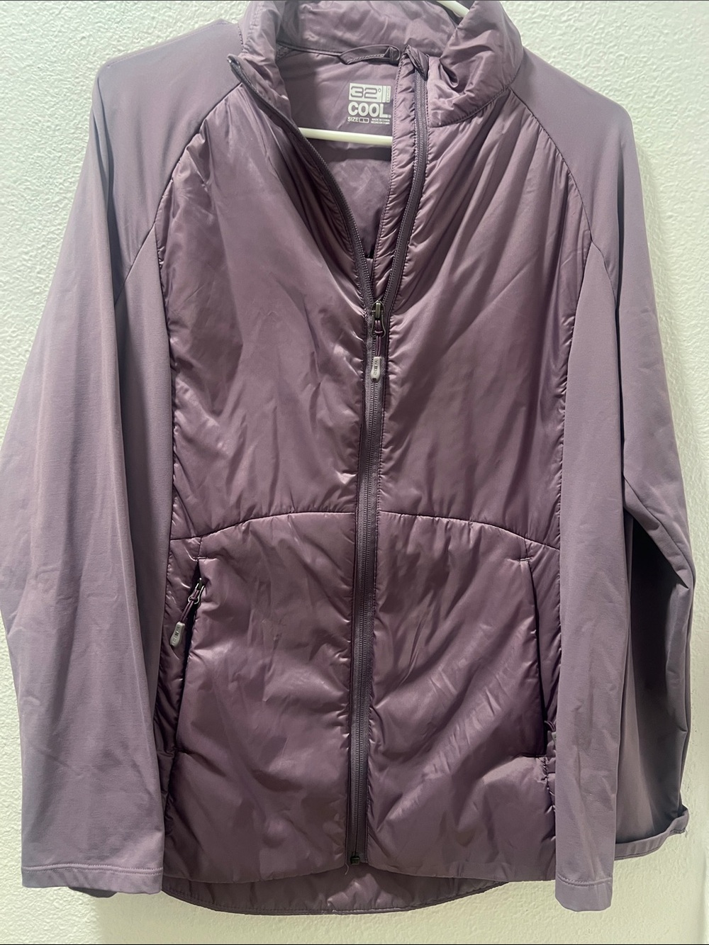32° Cool Women's Lavender Quilted Hybrid Puffer Jacket